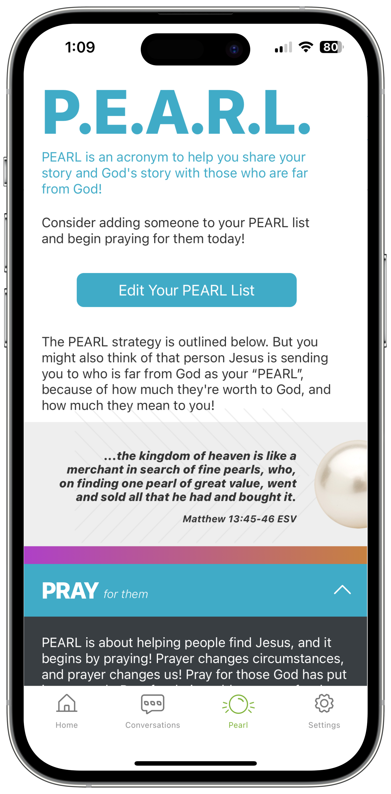 Gospel Conversations Pearl List